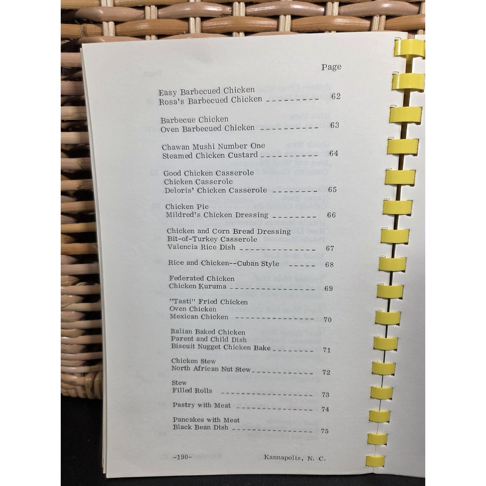 Ben Avenue Free Will Baptist Church Cookbook Kannapolis NC 1978 Missionaries - Picture 12 of 16